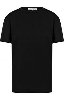 Хлопковая футболка с круглым вырезом и логотипом бренда Helmut Lang