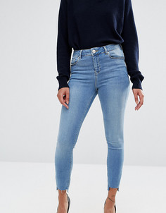 Джинсы скинни со ступенчатым низом ASOS PETITE Ridley - Черный