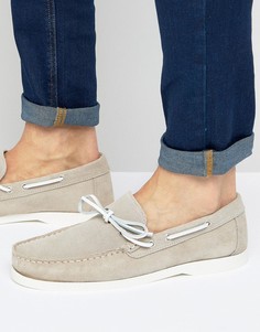 Замшевые серые мокасины River Island - Серый