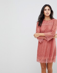 Свободное кружевное платье Hazel - Розовый