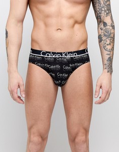 Хлопковые трусы в полоску Calvin Klein ID - Черный