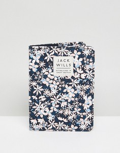 Обложка для паспорта с цветочным принтом Jack Wills Whitby - Темно-синий