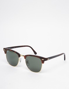 Солнцезащитные очки клабмастер Ray-Ban 0RB3016 W0366 49 - Коричневый