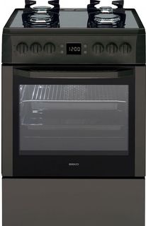 Газовая плита BEKO CSM 62321 DA, электрическая духовка, черный