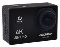 Экшн-камера DIGMA DiCam 380 4K, черный [dc380]