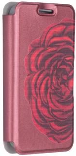 Чехол-книжка Gresso Калейдоскоп для смартфона 4.5-4.8" Роза (бордовый)