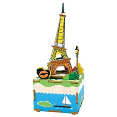 Конструктор Robotime Музыкальная шкатулка 3D Romantic Eiffel 41 дет. AM308