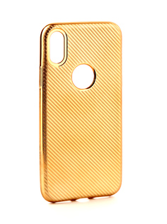 Аксессуар Чехол Neypo Neon Carbon APPLE iPhone X Gold NSTC3123