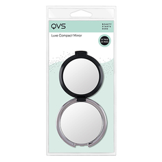 Зеркало для макияжа `QVS` компактное