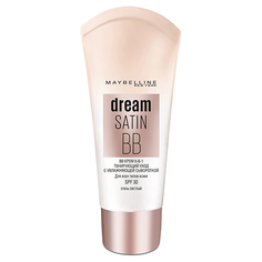 Крем тональный для лица `MAYBELLINE` BB DREAM SATIN с увлажняющей сывороткой (очень светлый) SPF 30