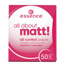 Матирующие салфетки `ESSENCE` ALL  ABOUT MATT  50 шт