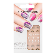 Наклейки для ногтей `GLOSSYBLOSSOM` DAZZLING DECORATION  короны, камни