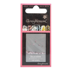Стразы для ногтей `GLOSSYBLOSSOM` акриловые круглые светло-розовые             а/п 71206