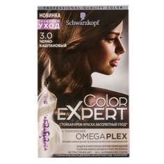Краска для волос `COLOR EXPERT` тон 3-0 (черно-каштановый) 60 мл