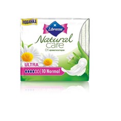 Прокладки классические `LIBRESSE` NATURAL CARE Ultra normal 10 шт