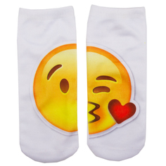 Носки женские `SOCKS` Big emoji Kiss р-р единый