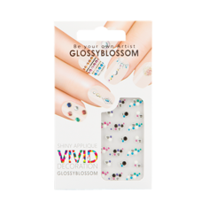 Наклейки для ногтей `GLOSSYBLOSSOM` VIVID DAZZLING DECORATION (цветные камни)
