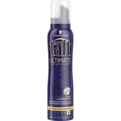 Пена для укладки волос `TAFT` ULTIMATE экстремальная фиксация с эффектом блеска 150 мл