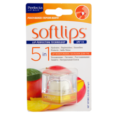 Бальзам для губ `PERFECTA` SOFTLIPS Персик-манго SPF-15 6,5 г