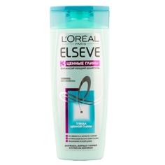 Шампунь для волос `LOREAL` `ELSEVE` 3 ЦЕННЫЕ ГЛИНЫ балансирующий (для волос, жирных у корней и сухих на кончиках) 250 мл LOreal