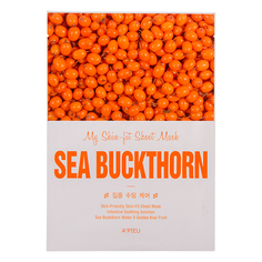 Маска для лица `A`PIEU` MY SKIN-FIT SHEET MASK с экстрактом облепихи (для сияния кожи) 25 г Apieu
