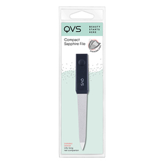 Пилка для ногтей `QVS` компактная с сапфировым напылением