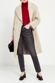 Серое двубортное пальто I Am Studio