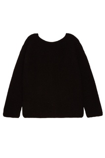 Черный oversize пуловер Knittedkiss