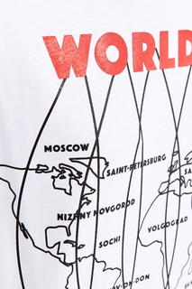 Белая футболка с картой Artem Krivda