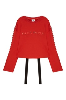 Хлопковый свитшот со шнуровкой на рукавах Daily Paper