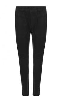 Хлопковые брюки прямого кроя с поясом на резинке Julius