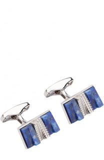 Серебряные запонки с отделкой Ermenegildo Zegna
