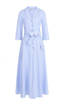 Приталенное хлопковое платье-рубашка в полоску Weill