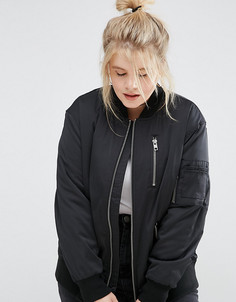 Бомбер с молниями ASOS CURVE Ultimate - Черный