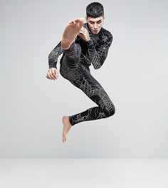 Пижамный комплект с принтом паутины ASOS Halloween - Мульти