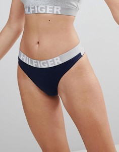 Хлопковые стринги Tommy Hilfiger - Серый