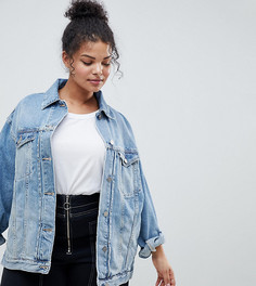Светло-синяя джинсовая куртка ASOS DESIGN Curve - Синий
