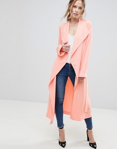 Макинтош каскадного кроя ASOS DESIGN - Розовый