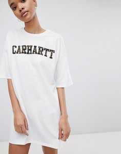 Платье-футболка с камуфляжным логотипом Carhartt WIP - Белый