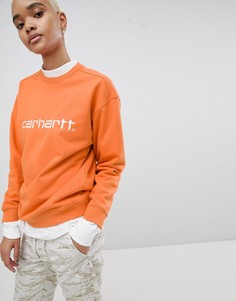 Свитшот с вышивкой Carhartt WIP - Оранжевый