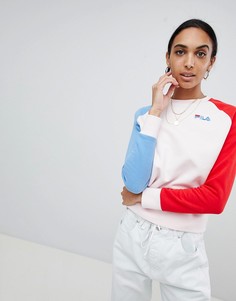 Свободный свитшот с вышитым логотипом Fila - Мульти