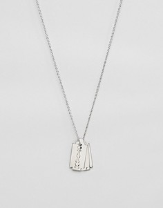 Ожерелье с подвеской в виде лезвий Cheap Monday - Серебряный