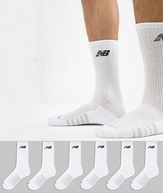 Набор из 6 пар белых носков New Balance N5050-801-6EU WHT - Белый