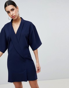 Платье-смокинг в стиле oversize от ASOS DESIGN - Темно-синий