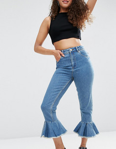 Джинсы слим в винтажном стиле с завышенной талией ASOS PETITE Farleigh - Синий
