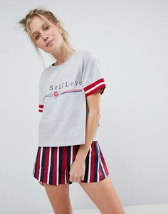 Пижама с футболкой и шортами ASOS DESIGN - Мульти