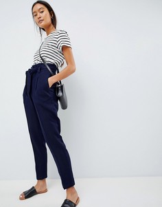 Брюки-галифе с завязывающимся поясом ASOS DESIGN - Темно-синий