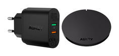 Зарядное устройство Aukey Qi-Enabled Wireless Charger LC-C2 + USB Wall Charger PA-T13 Black
