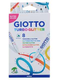 Набор Giotto Turbo Glitter Фломастеры 8 цветов 425800