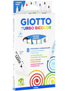 Набор Giotto Turbo Bicolor Магические фломастеры 6шт+2поглотителя 423400